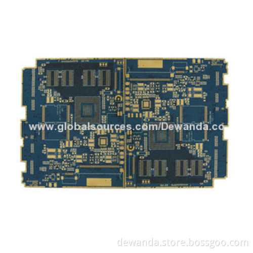 Copper PCB boards with blue solder mask